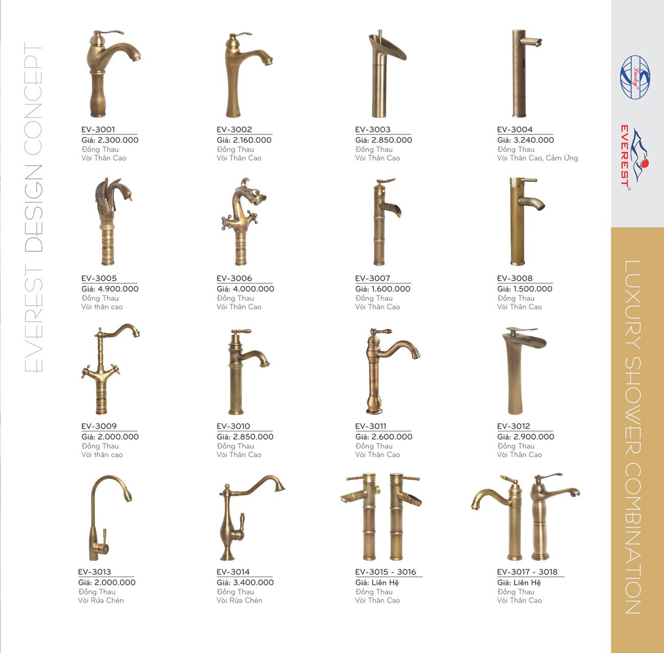 Thiết bị vệ sinh EVEREST Cổ Điển Catalogue và Bảng giá mới nhất /Page 